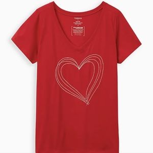 ❤️Host Pick!❤️ EUC Red Torrid V-Neck T-shirt - Size 3